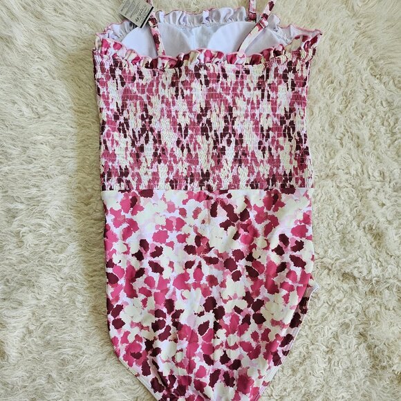 Summer Mae Women's Purple Floral Floral Maternity One Piece Swimsuit Bath Suit S - Picture 2 of 7